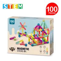 Bloques Magnéticos Didácticos STEM Caja 100 Piezas