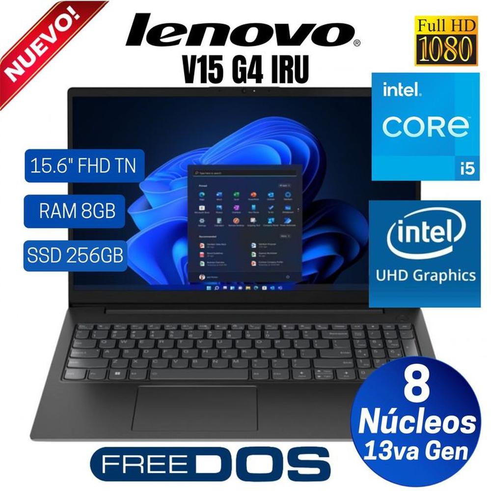 Laptop Lenovo V15 G4 IRU 15.6""  FHD TN, Core i5-13420H, Ram 8GB, Ssd 256GB, Free Dos