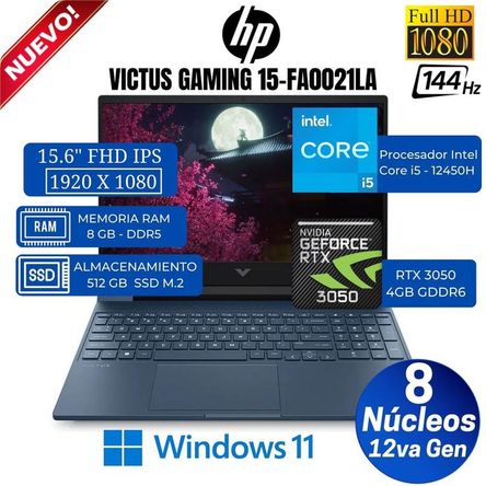 Laptop HP Victus Gaming 15-fa0021la 15.6
