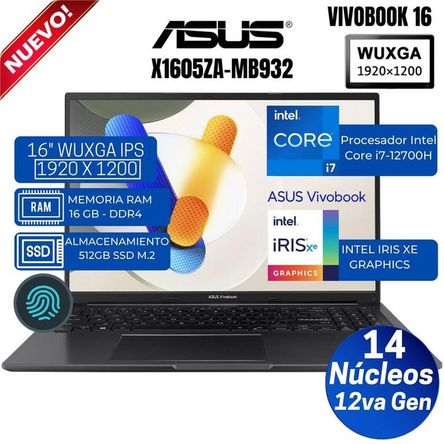 Laptop ASUS X1605ZA-MB932 16