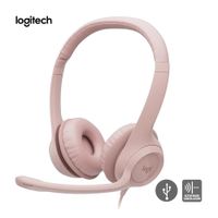 Audífonos Logitech Usb H390 Para Pc Micro Bidireccional Canc/Ruido Rosa