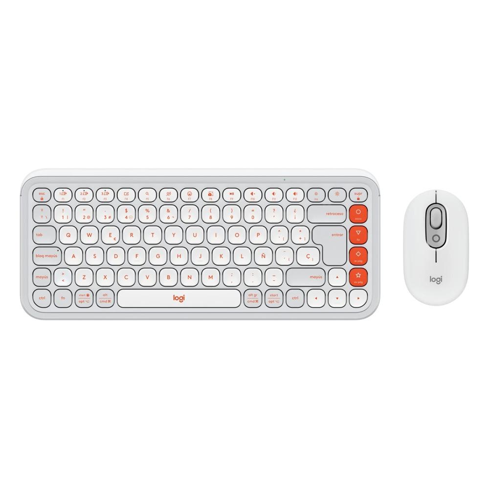 Kit Logitech POP ICON Teclado Y Mouse Combo Wireless Orange 920-013055