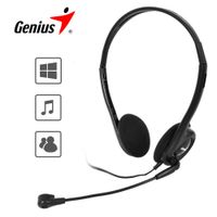 Audífonos Con Micrófono Genius Hs-200C Para Pc Negro