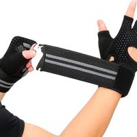 Guantes Deportivos Con Muñequera Transpirable Talla M