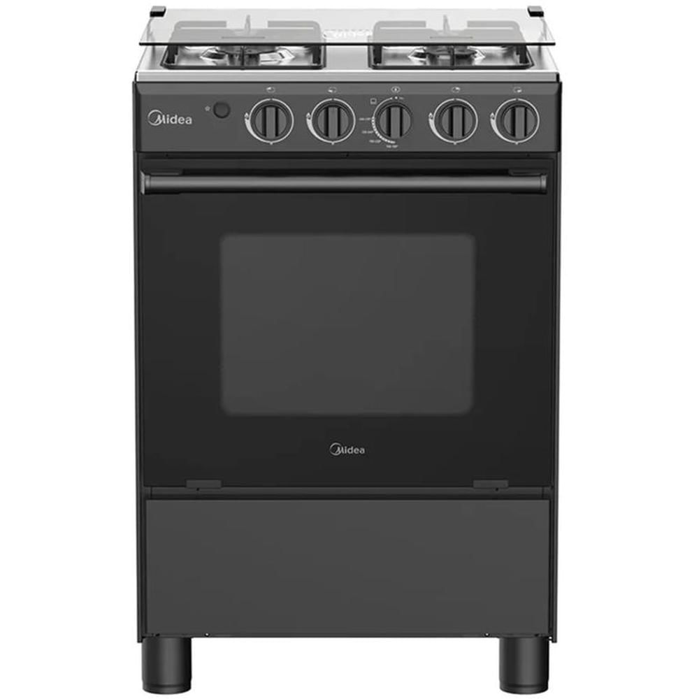 Cocina a Gas Midea 4 quemadores Negra MGS24FS2LFABBC