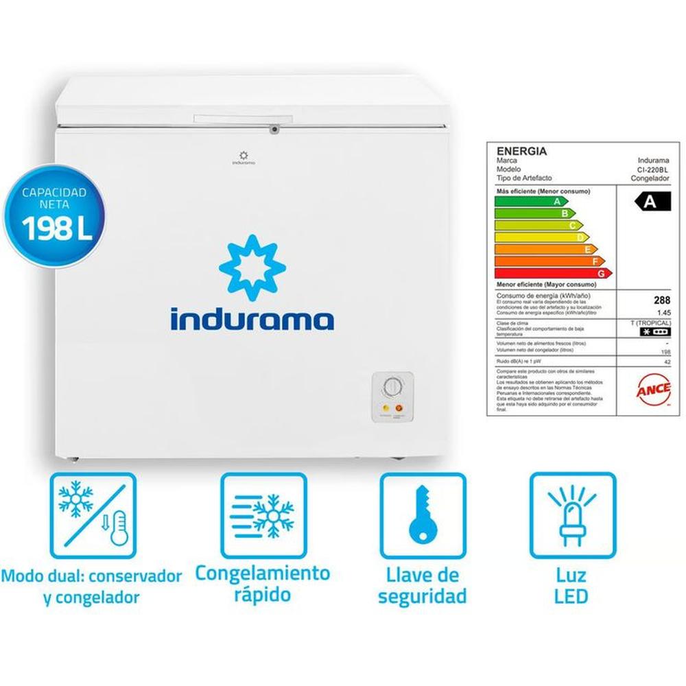 Congeladora Indurama 198 litros CI-220 BL