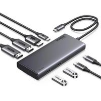 Ugreen Dock 8 en 1 2x HDMI 4K 1x DP USB-A USB-C 100W CM639 - 35625