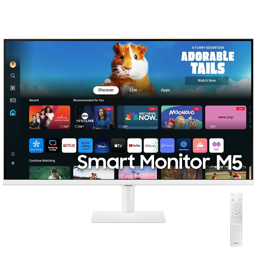 Monitor Samsung Smart LS27DM501ELXPE 27"" M5 FHD VA 60Hz 4ms Wi-Fi Bluetooth