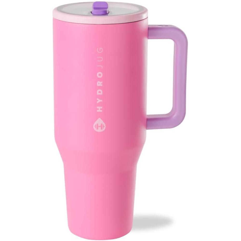 HydroJug Traveler - Aislada, reutilizable y resistente a las fugas con asa y pajilla