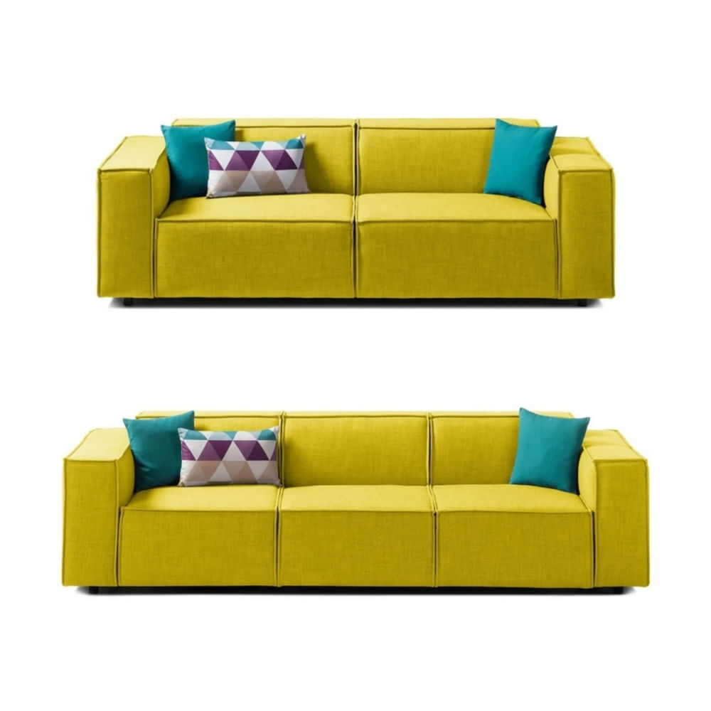 Juego de Sala Vitoriano 3 2 Amarillo