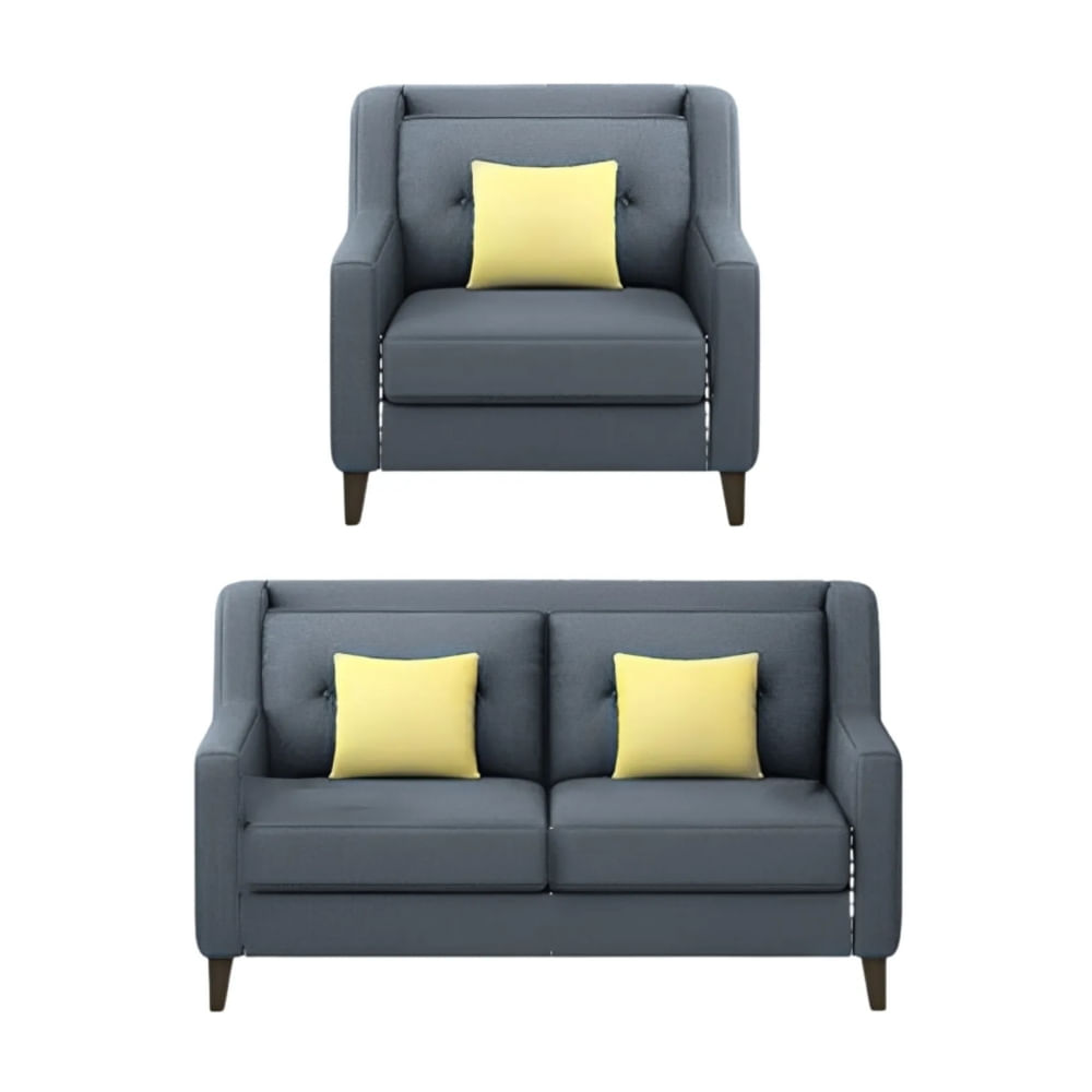 Juego de Sala Barroco 2 1 Gris