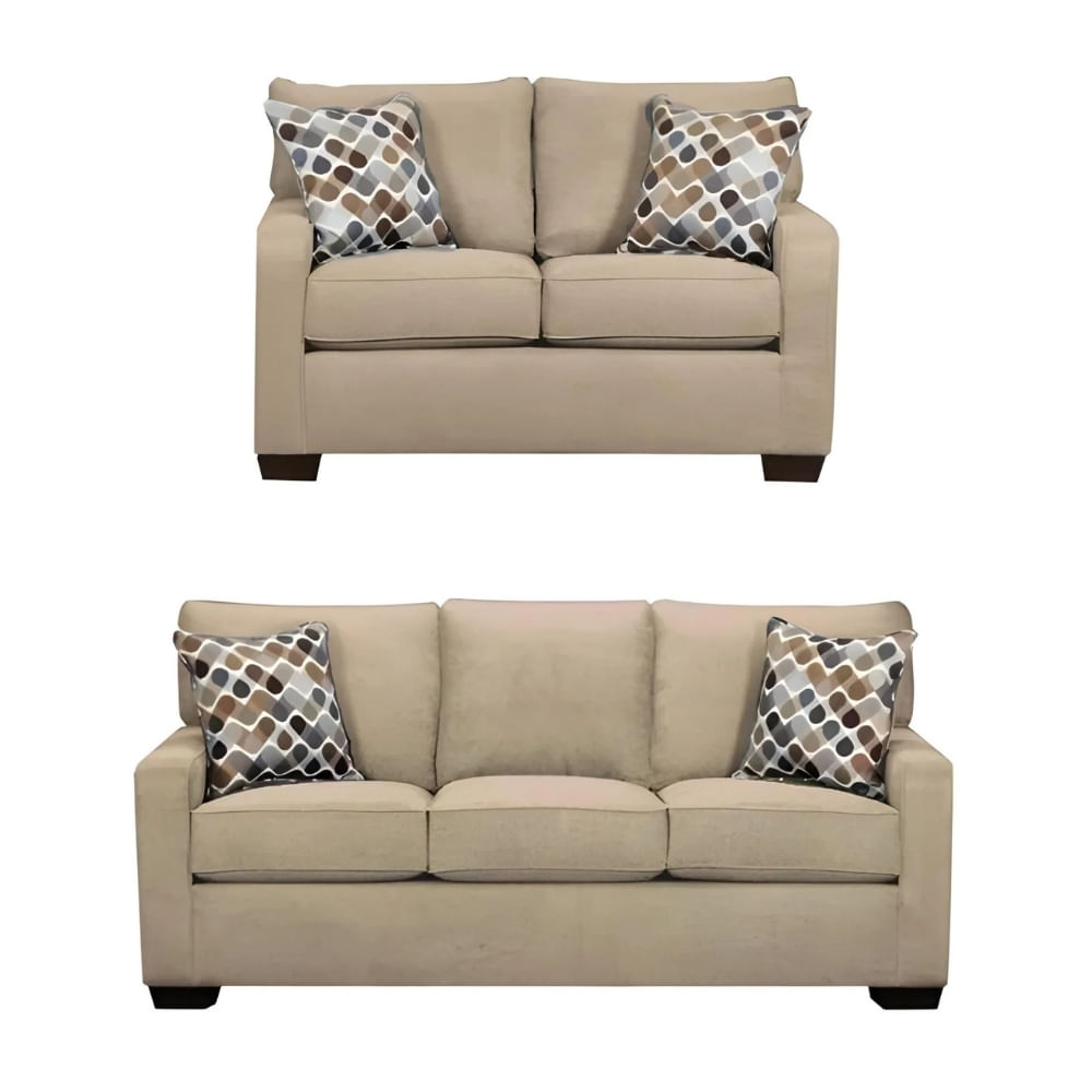 Juego de Sala Reims 3 2 Beige Claro