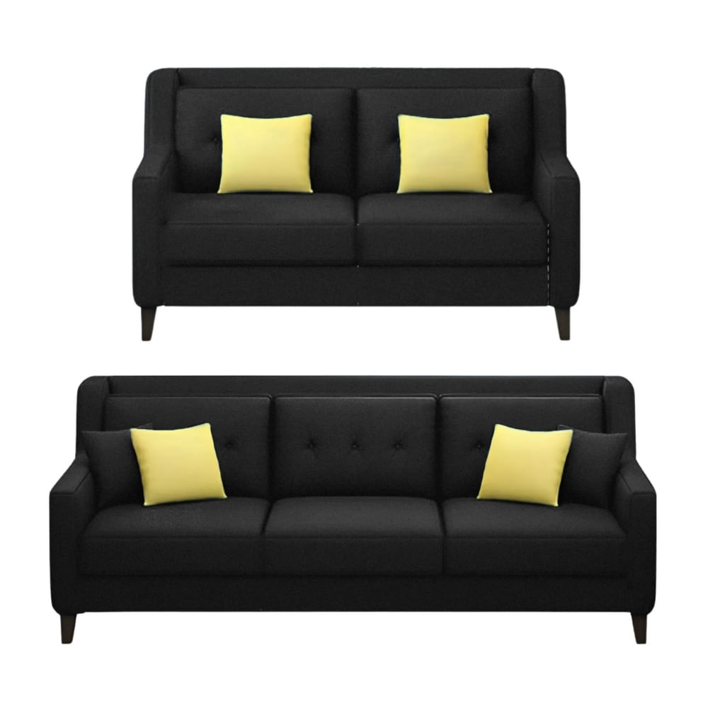 Juego de Sala Barroco 3 2 Negro