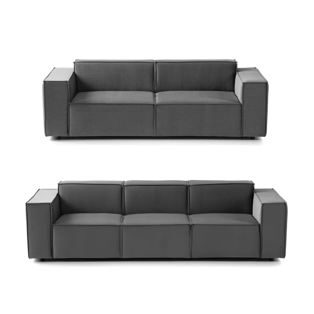 Juego de Sala Vitoriano 3 2 Gris