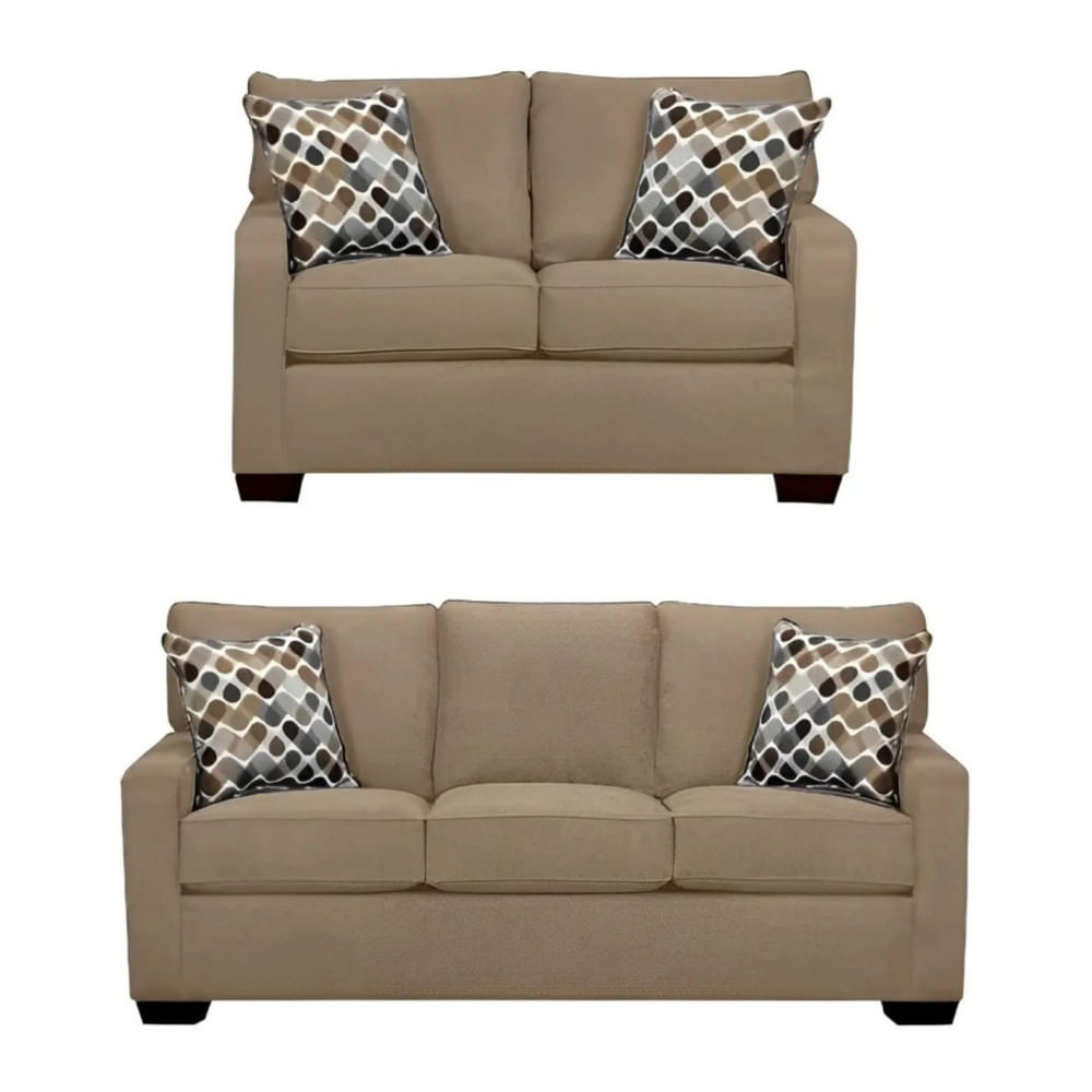 Juego de Sala Reims 3 2 Beige Oscuro