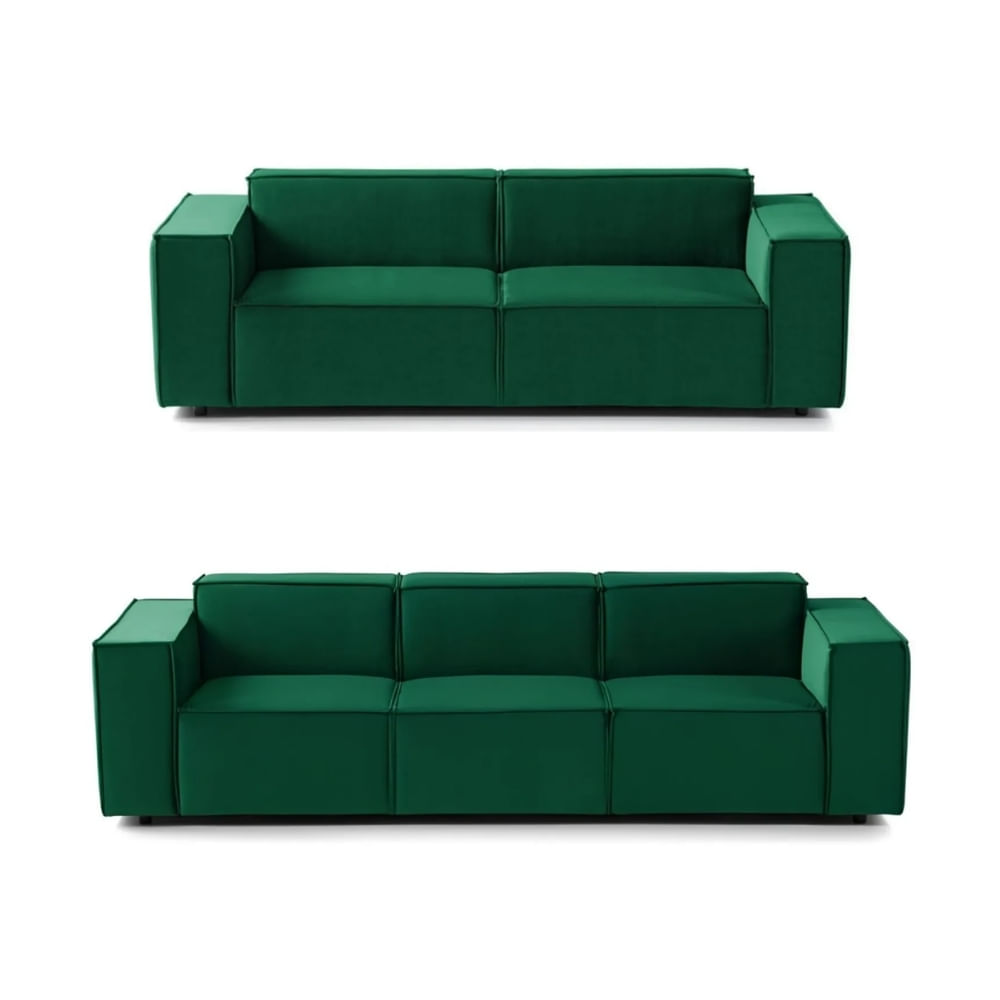 Juego de Sala Vitoriano 3 2 Verde