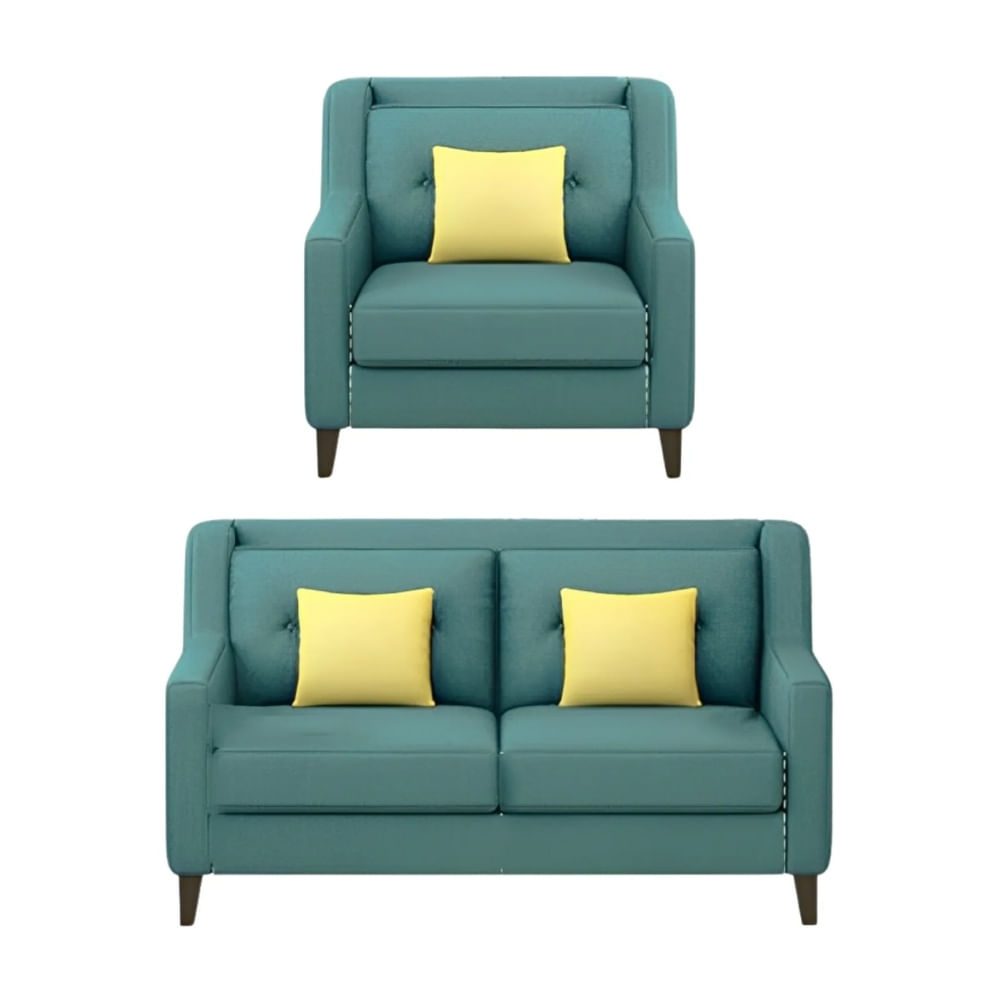 Juego de Sala Barroco 2 1 Turquesa