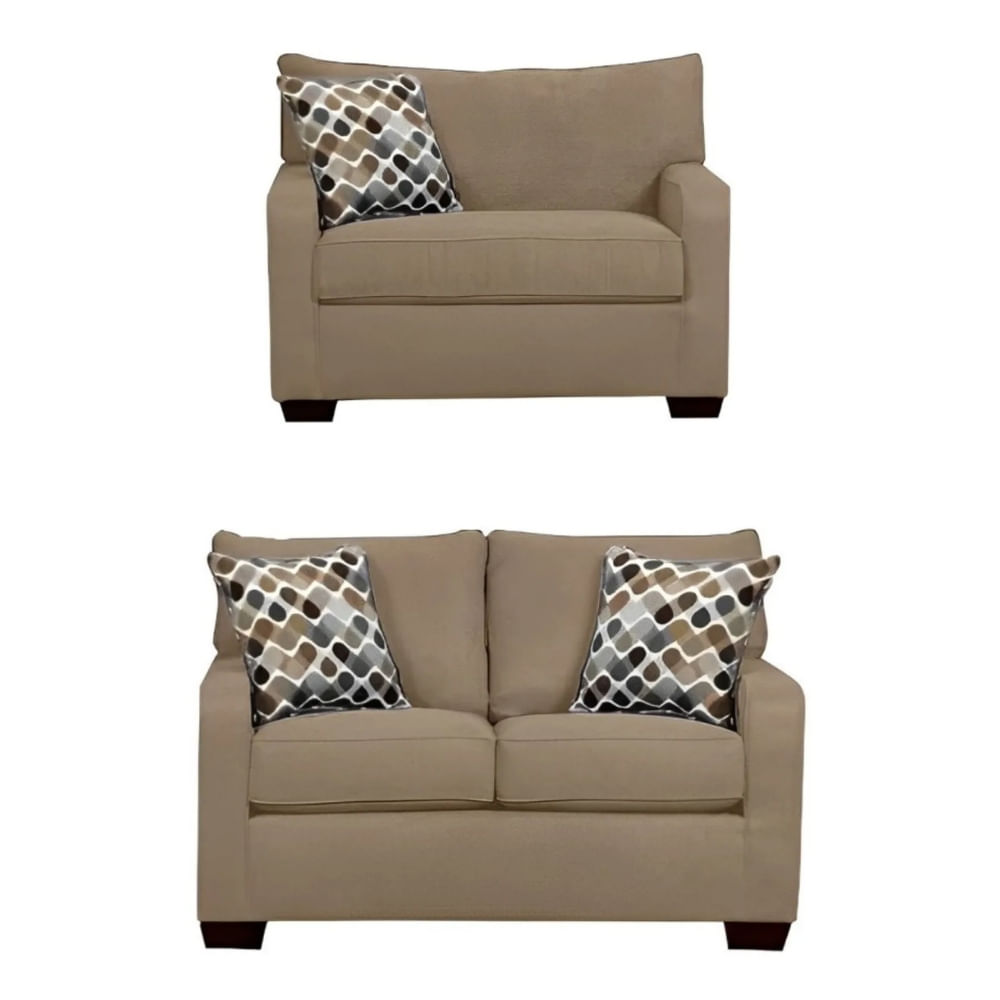 Juego de Sala Reims 2 1 Beige Oscuro