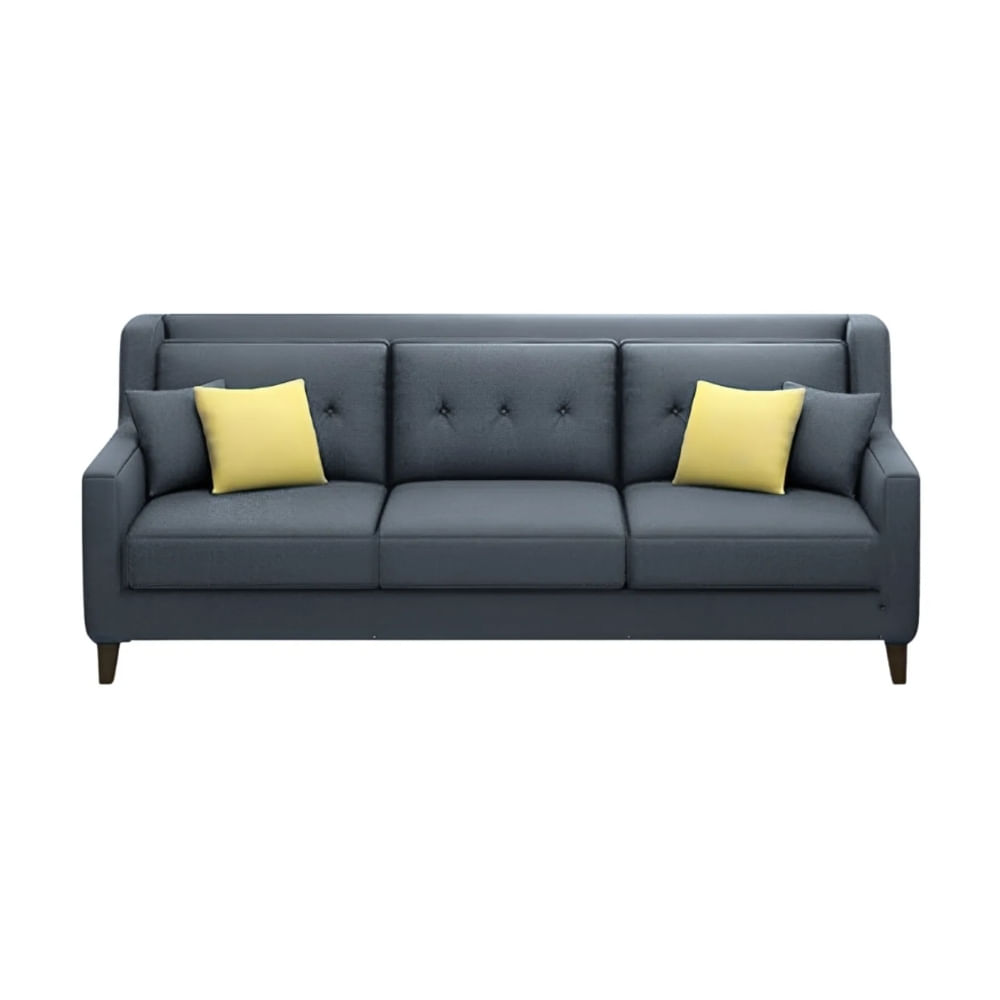 Sofá 3 Cuerpos Barroco Gris