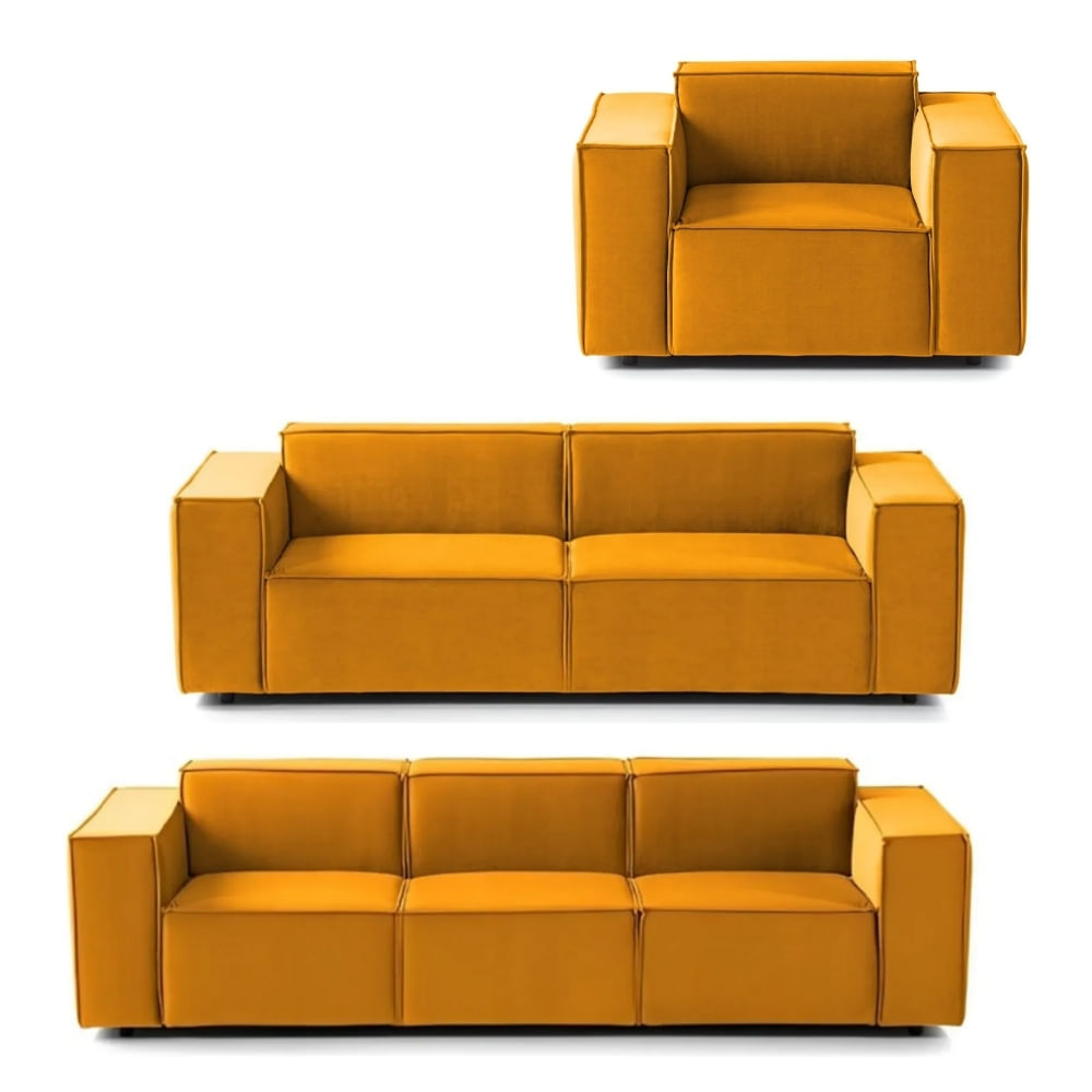 Juego de Sala Vitoriano 3 2 1 Mostaza