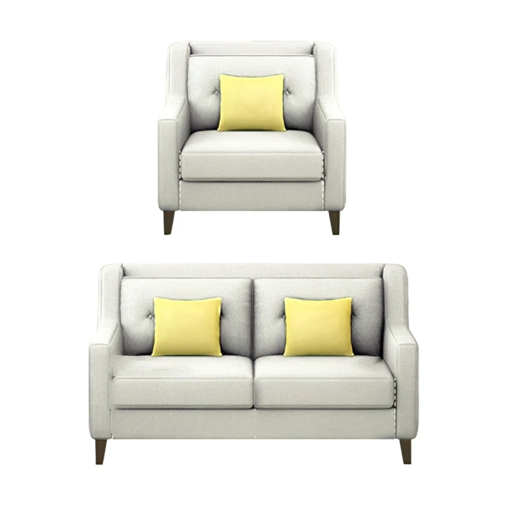 Juego de Sala Barroco 2 1 Blanco