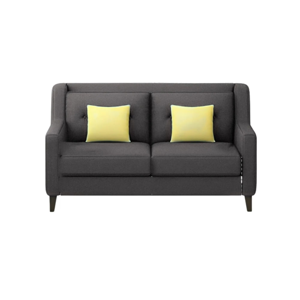 Sofá 2 Cuerpos Barroco Gris Oscuro