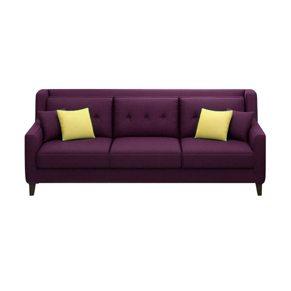 Sofá 3 Cuerpos Barroco Vino