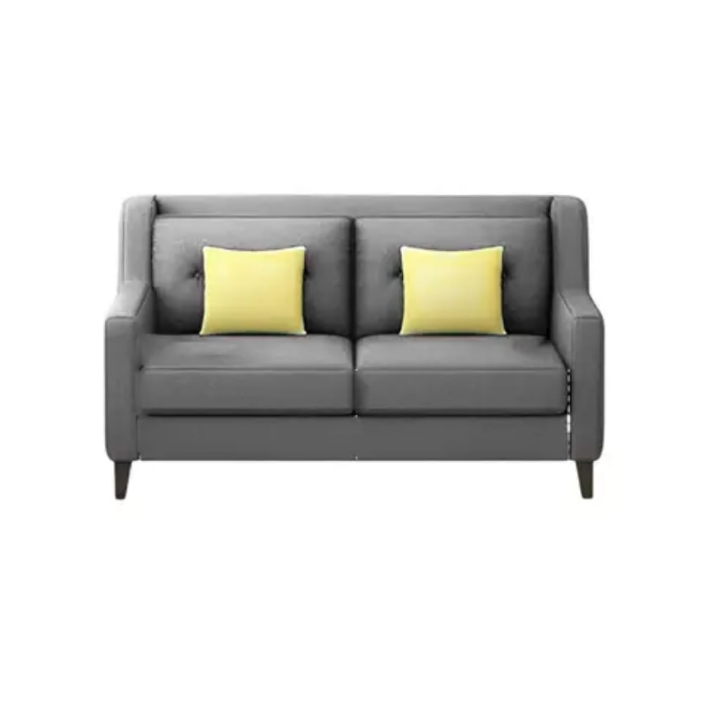 Sofá 2 Cuerpos Barroco Gris Claro