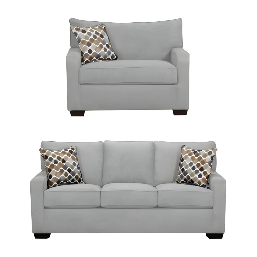 Juego de Sala Reims 3 1 Gris Claro