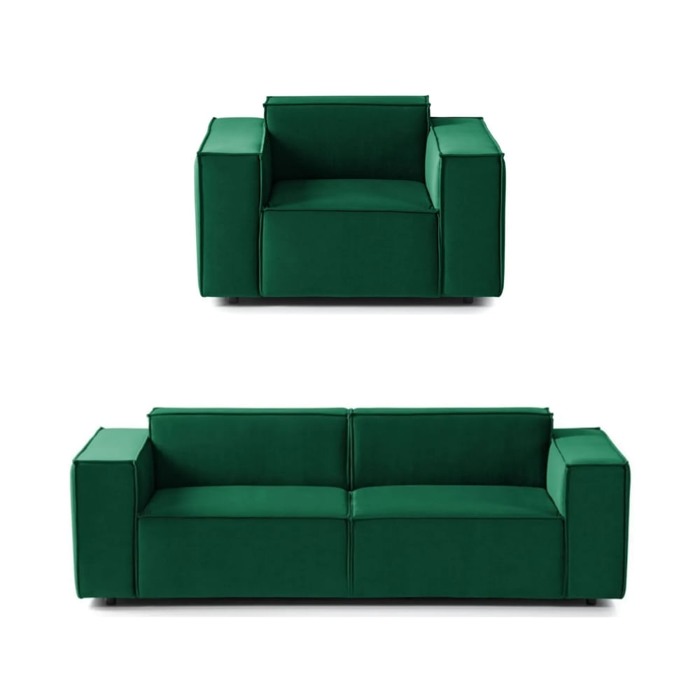 Juego de Sala Vitoriano 2 1 Verde