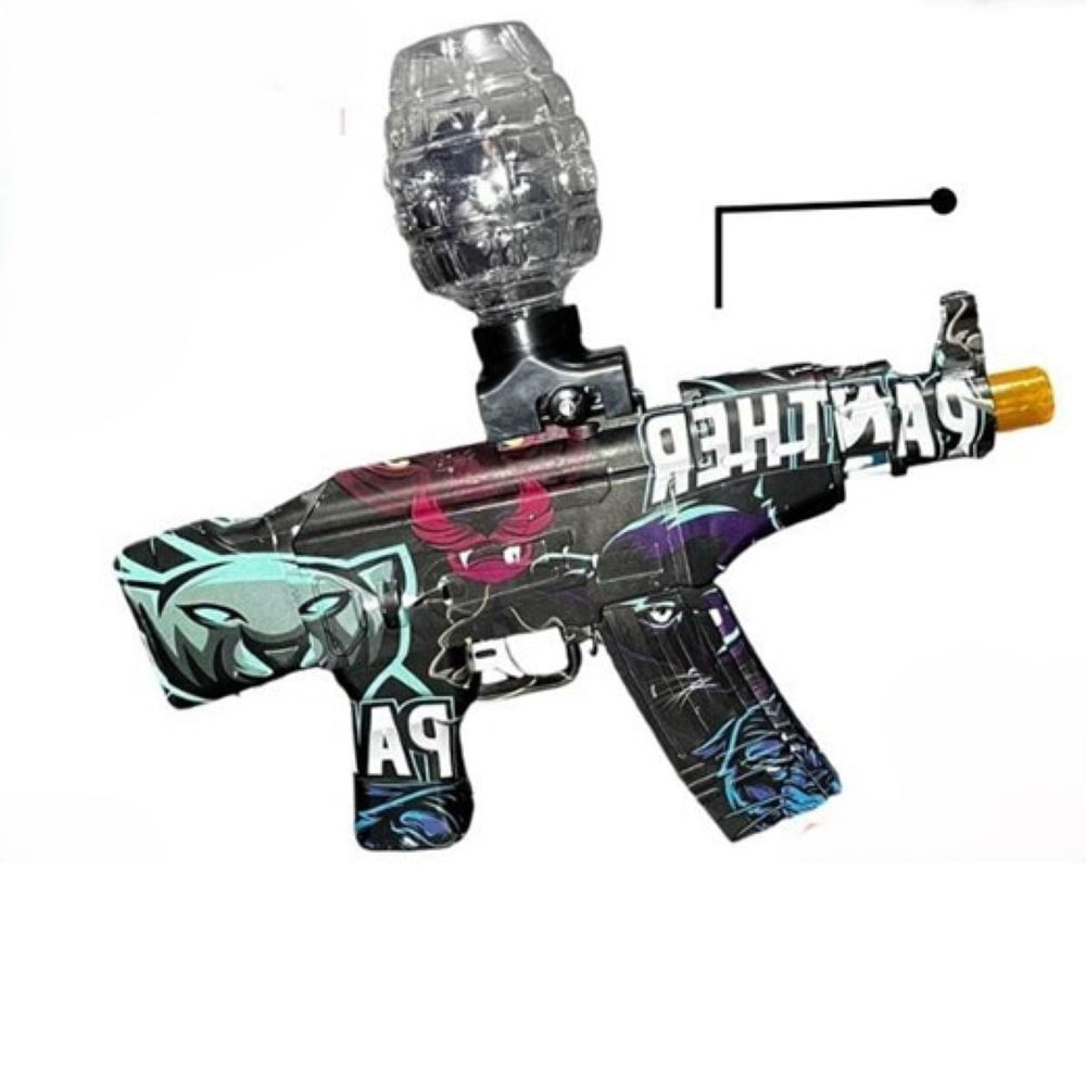 Pistola Hidrogel AK47 Doble Bateria con silenciador Negro