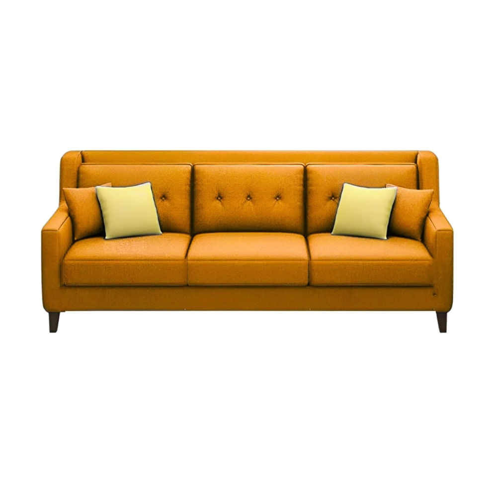 Sofá 3 Cuerpos Barroco Mostaza
