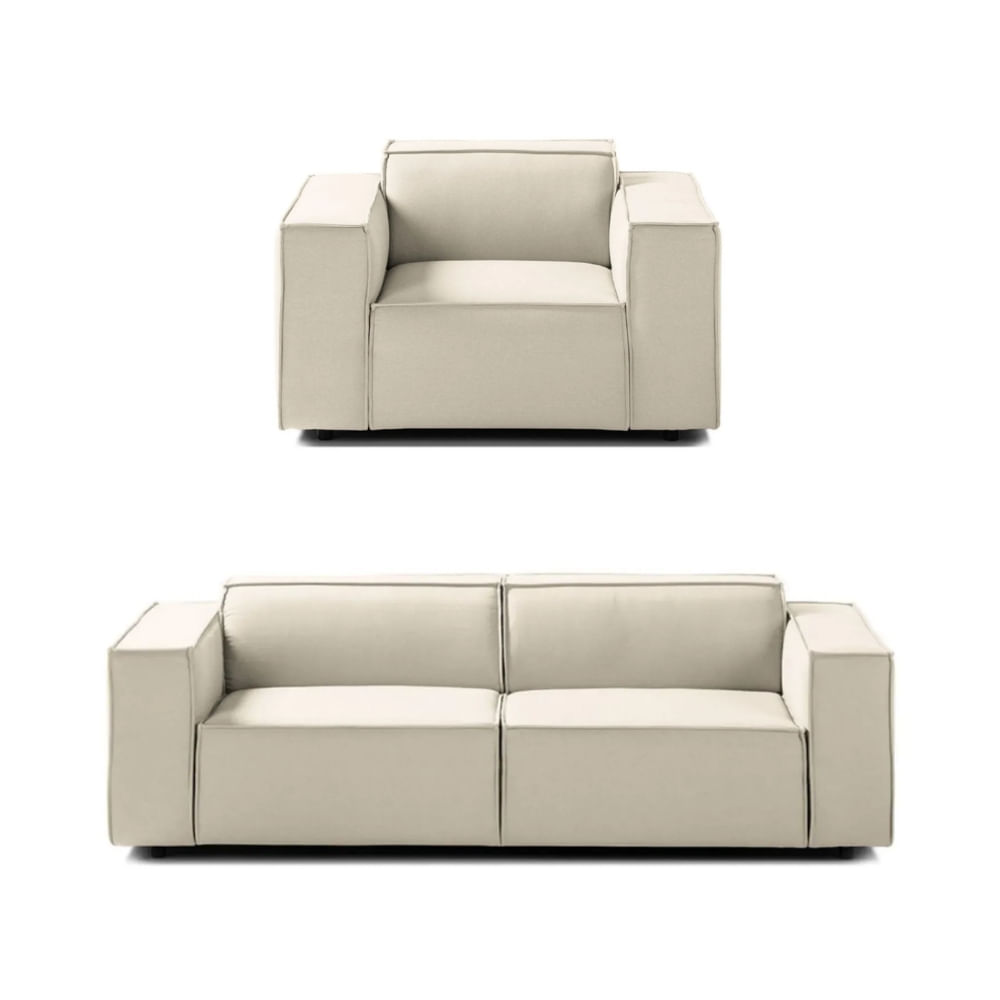 Juego de Sala Vitoriano 2 1 Blanco