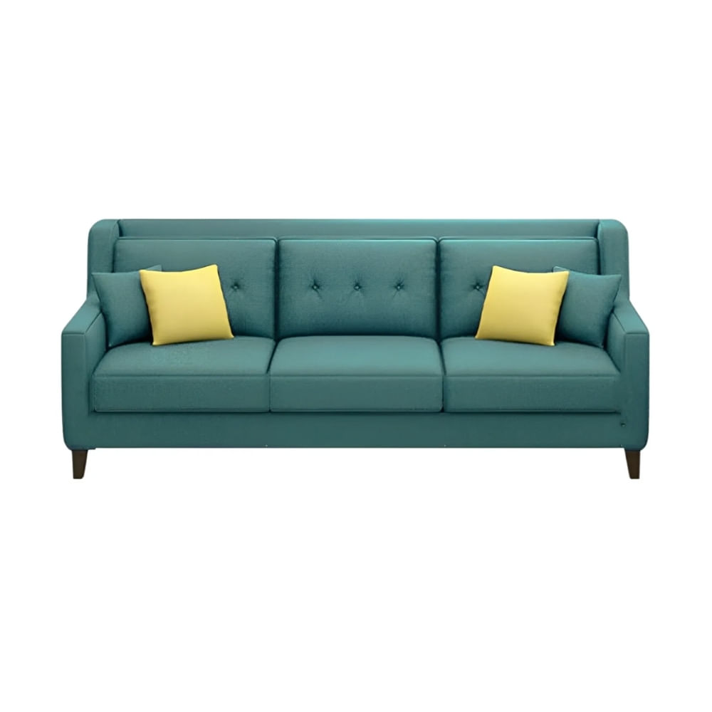 Sofá 3 Cuerpos Barroco Turquesa