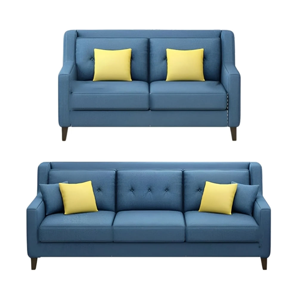 Juego de Sala Barroco 3 2 Azul Claro