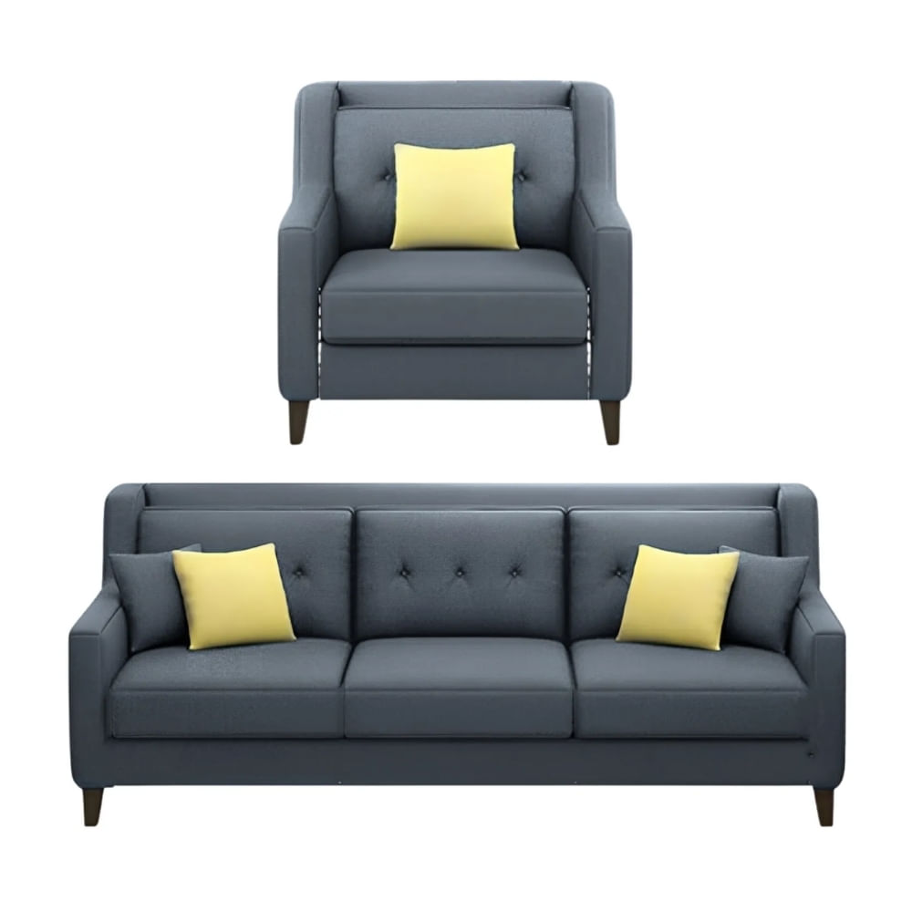 Juego de Sala Barroco 3 1 Gris