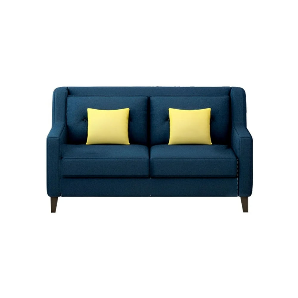 Sofá 2 Cuerpos Barroco Azul Oscuro