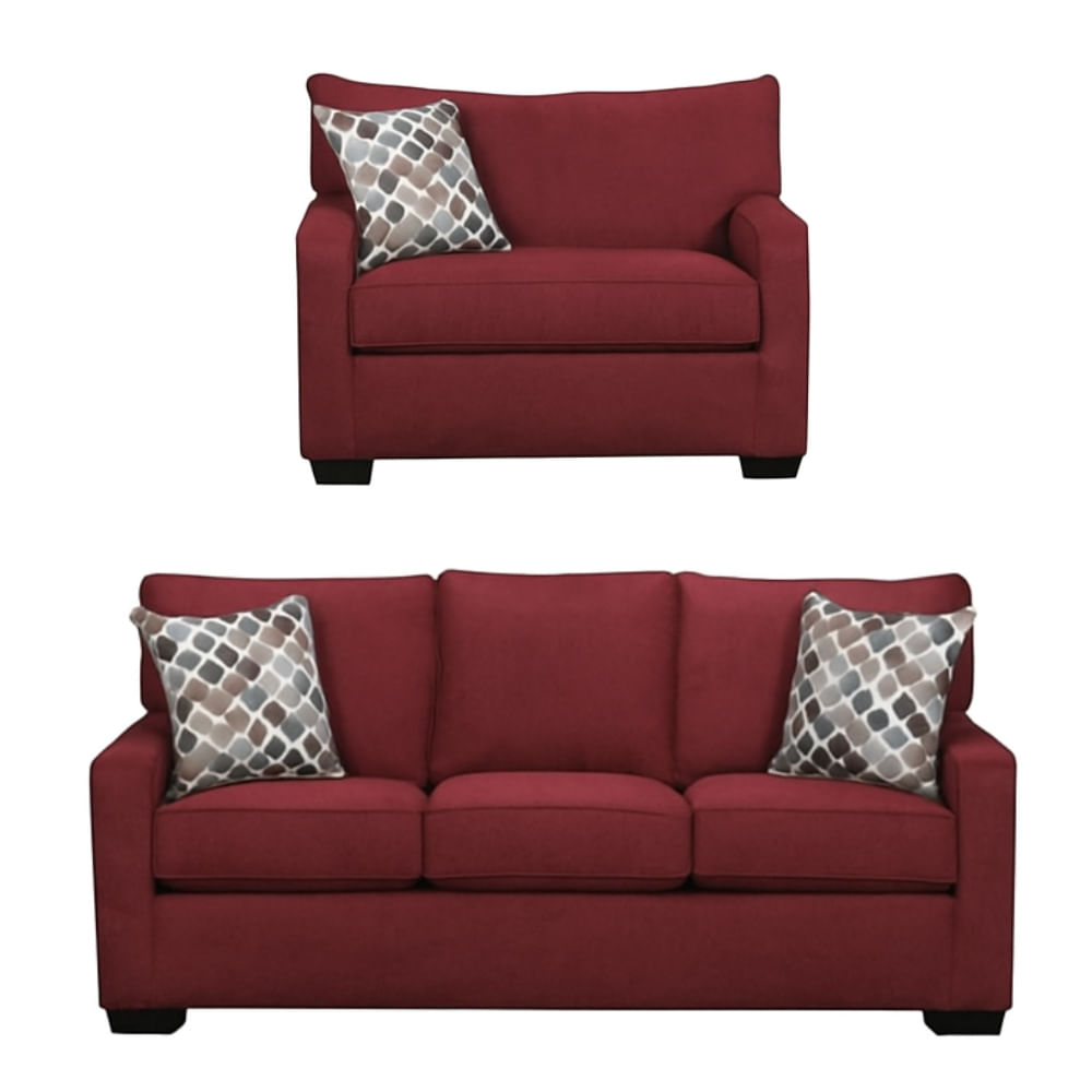 Juego de Sala Reims 3 1 Rojo