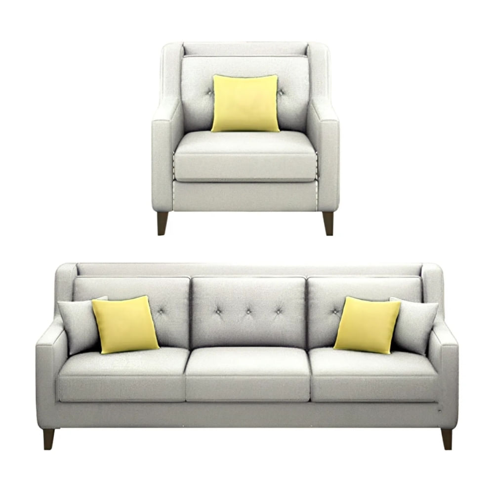 Juego de Sala Barroco 3 1 Blanco