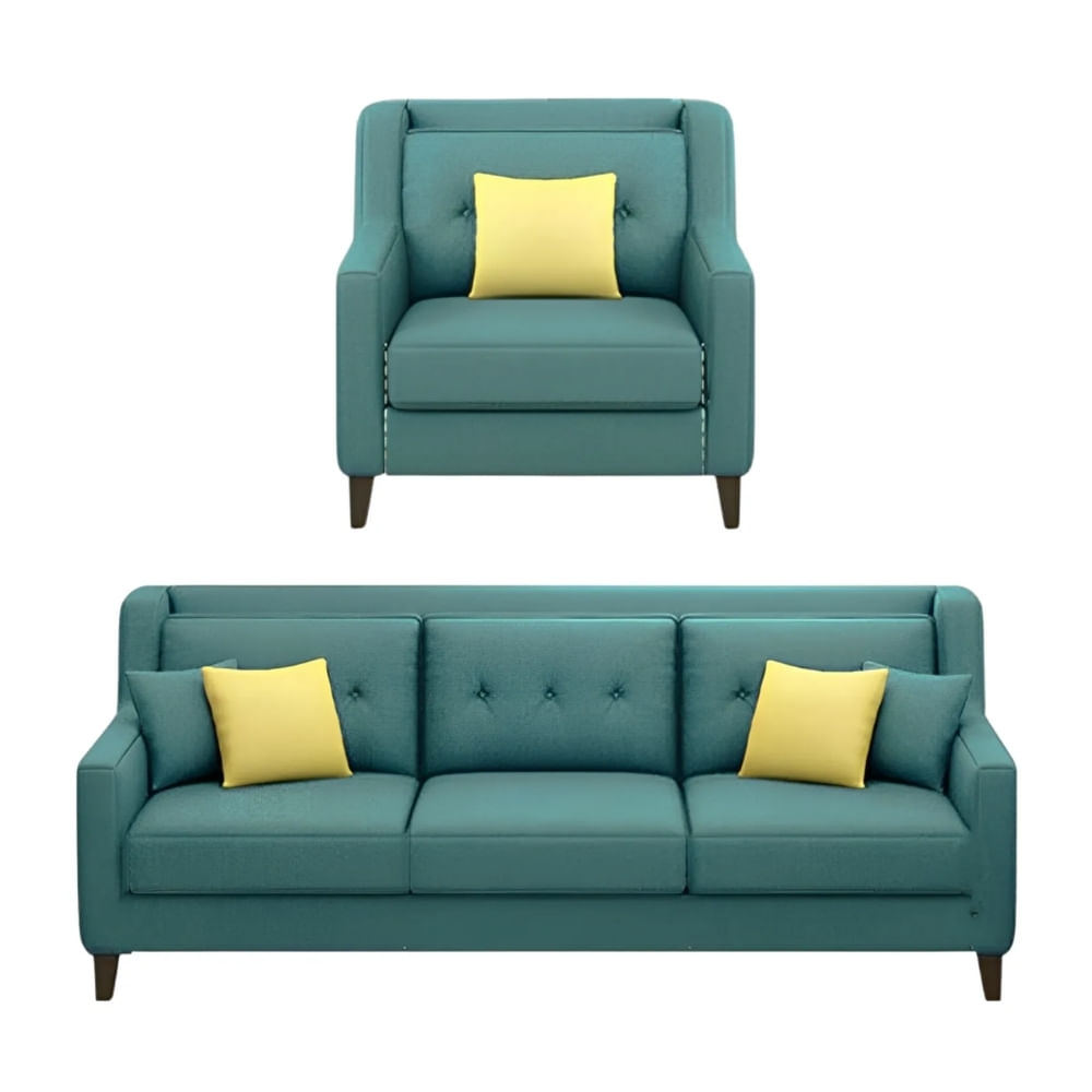 Juego de Sala Barroco 3 1 Turquesa