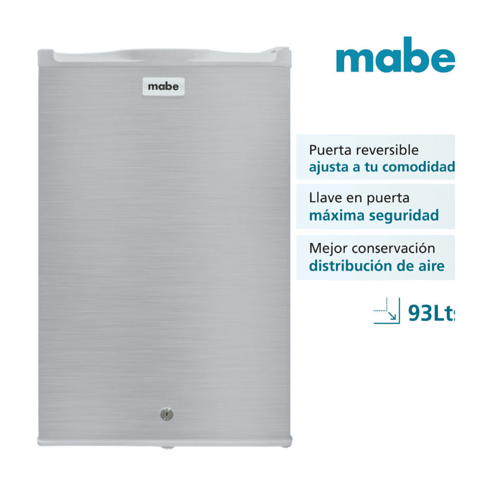 Frigobar Mabe RMF04PRX0 1 Puerta 93L Acero Inoxidable Plata