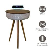 Mesa Decorativa Kuzler Parlante y Carga Inalámbrica
