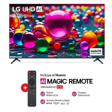 Televisor LG 75 UHD 4K Smart TV ThinQ AI 75UA8050PSA 2025 Televisor LG 75 UHD 4K Smart TV ThinQ AI 75UA8050PSA 2025