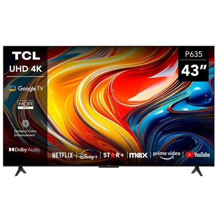 TELEVISOR TCL 43 4K UHD SMART TV GOOGLE TV - 43P635