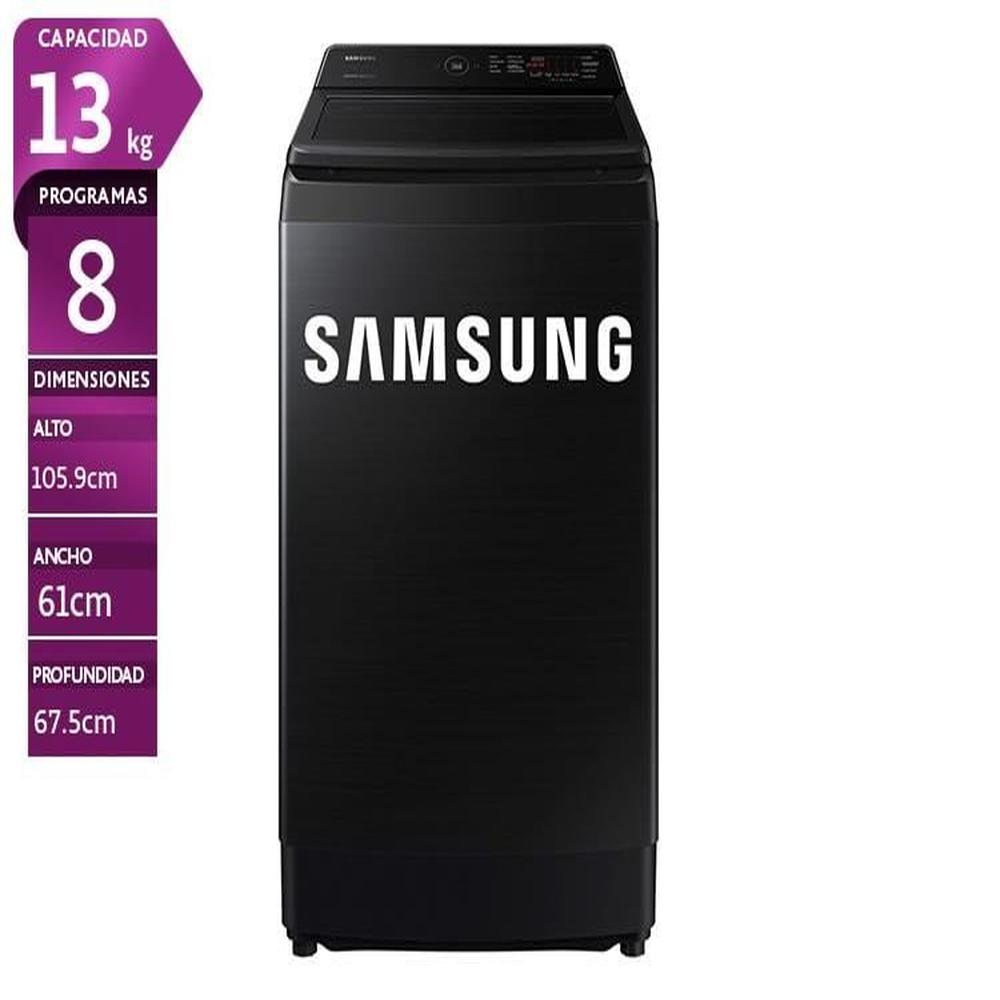 LAVADORA SAMSUNG 13 KG CARGA SUPERIOR ECOBUBBLE WA13CG5441BVPE NEGRO