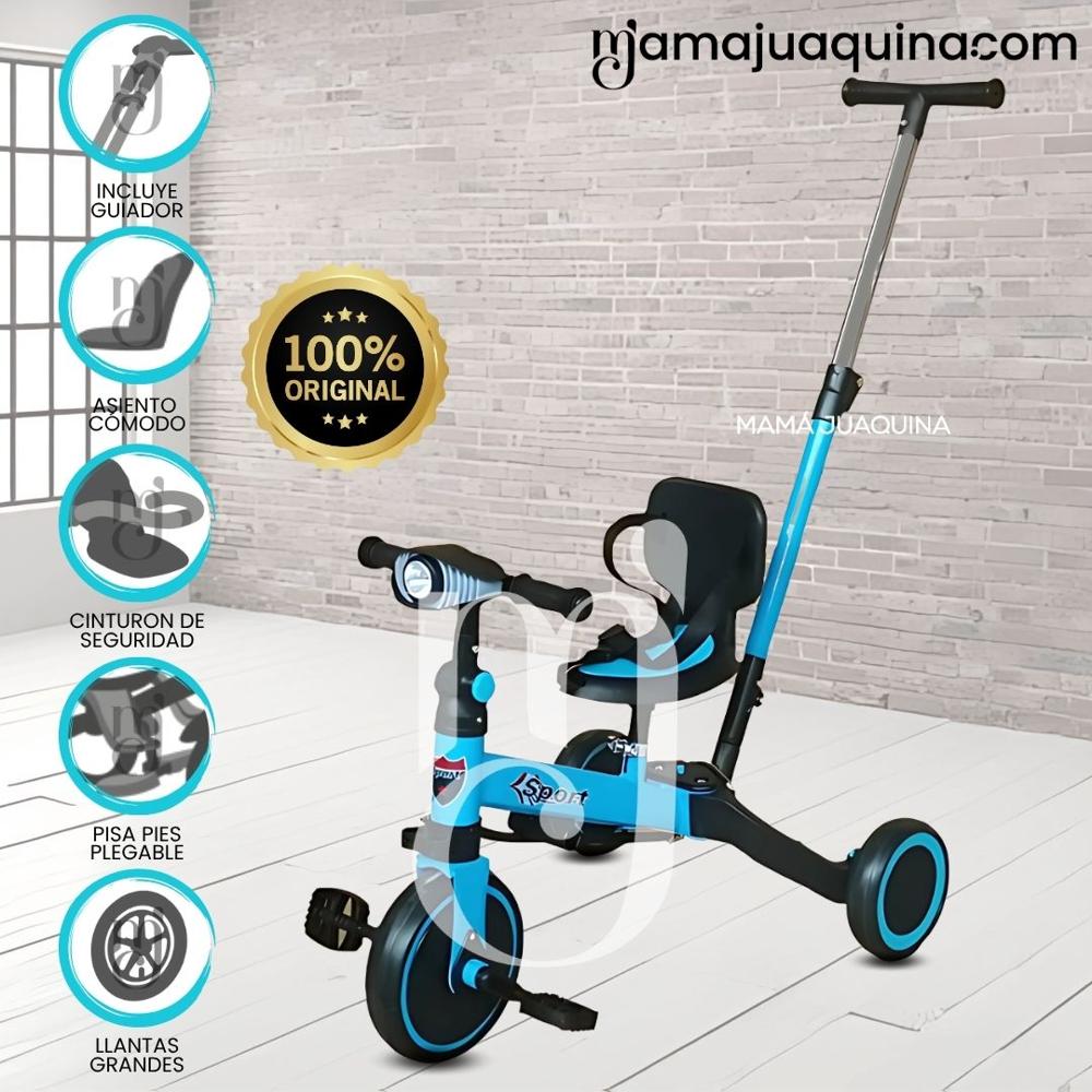Triciclo Guiador para Niños «NODIN» de Lujo Blue