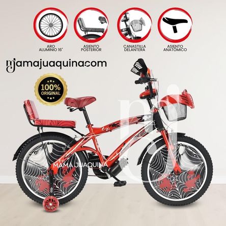 Bicicleta Para Niño Aro 16 «SPIDER BIKE II» Red