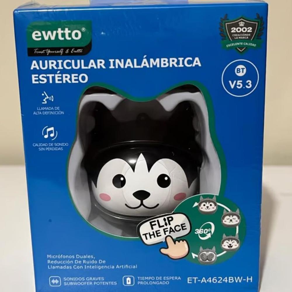 Audífonos Ewtto Diseño HUSKY Rostro Intercambiable negro Audífonos Ewtto Diseño HUSKY Rostro Intercambiable negro