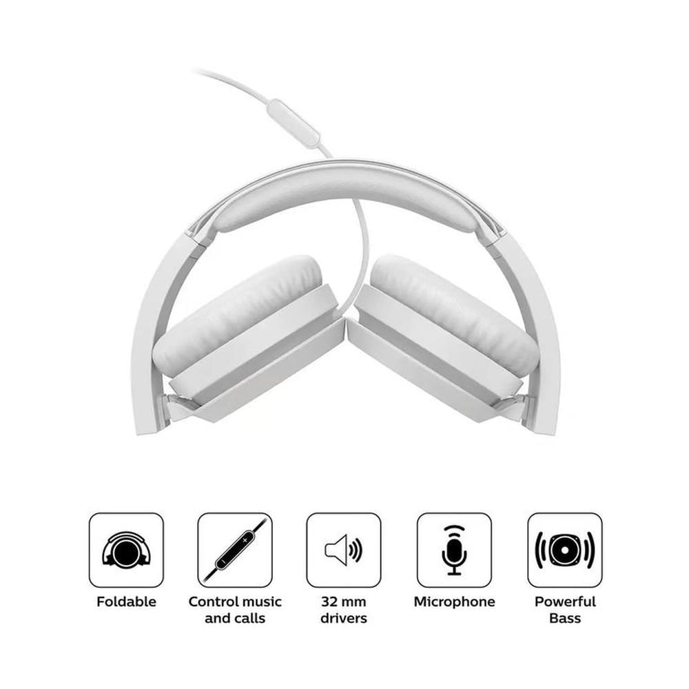 Audífonos On Ear con Micrófono TAH4105WT BLANCO Audífonos On Ear con Micrófono TAH4105WT BLANCO