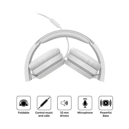 Audífonos On Ear con Micrófono TAH4105WT BLANCO